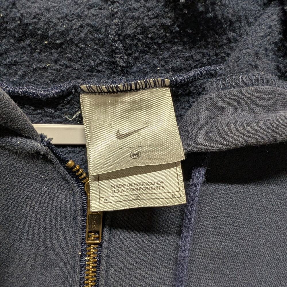 Y2K Nike Navy Blue Full Zip Hoodie Sweatshirt - Picture 5 of 5